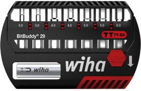 Wiha BitBuddy 8-teiliges Bit-Set mit magnetischem Bithalter, TY-Bit 29 mm, Sechskant 1/4" C6,3, rot-schwarz, für Impact- und Schlagschrauber geeignet - Bild 1