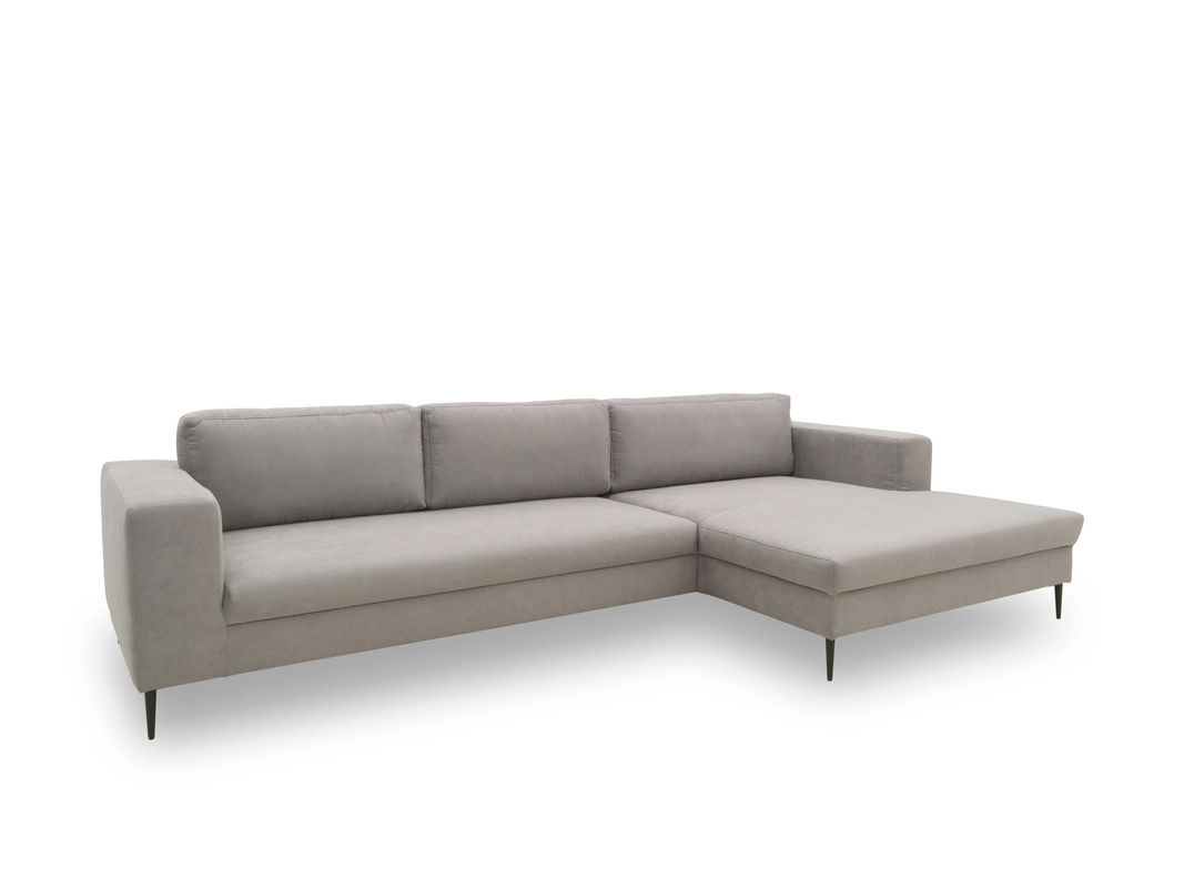 DOMO Ecksofa Modica mit Longchair in Silber, L-Form mit Schlaffunktion und Armlehnen, B/T: 329 x 173 cm - Bild 2