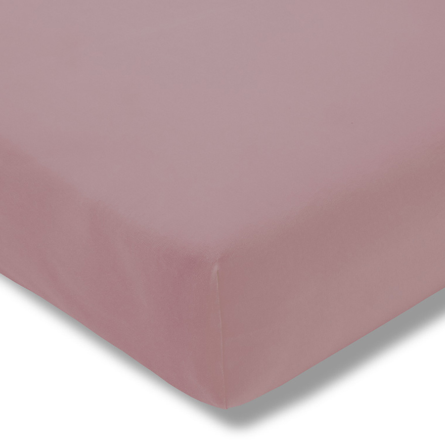 Estella Topper-Spannbetttuch aus Zwirnjersey in Pink, 100 x 200 cm - Bild 1