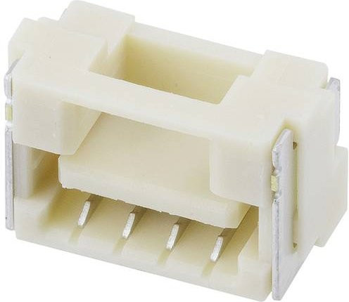 Molex Einbau-Stiftleiste Standard 4-polig in Weiß mit 1.25 mm Rastermaß - Bild 1