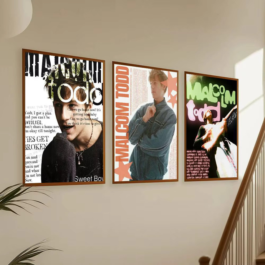 Wasserdichter Wandkunstdruck Singer M-Malcolm Todd Poster Aufkleber in Mehrfarbig, Bilibili Design - Bild 3