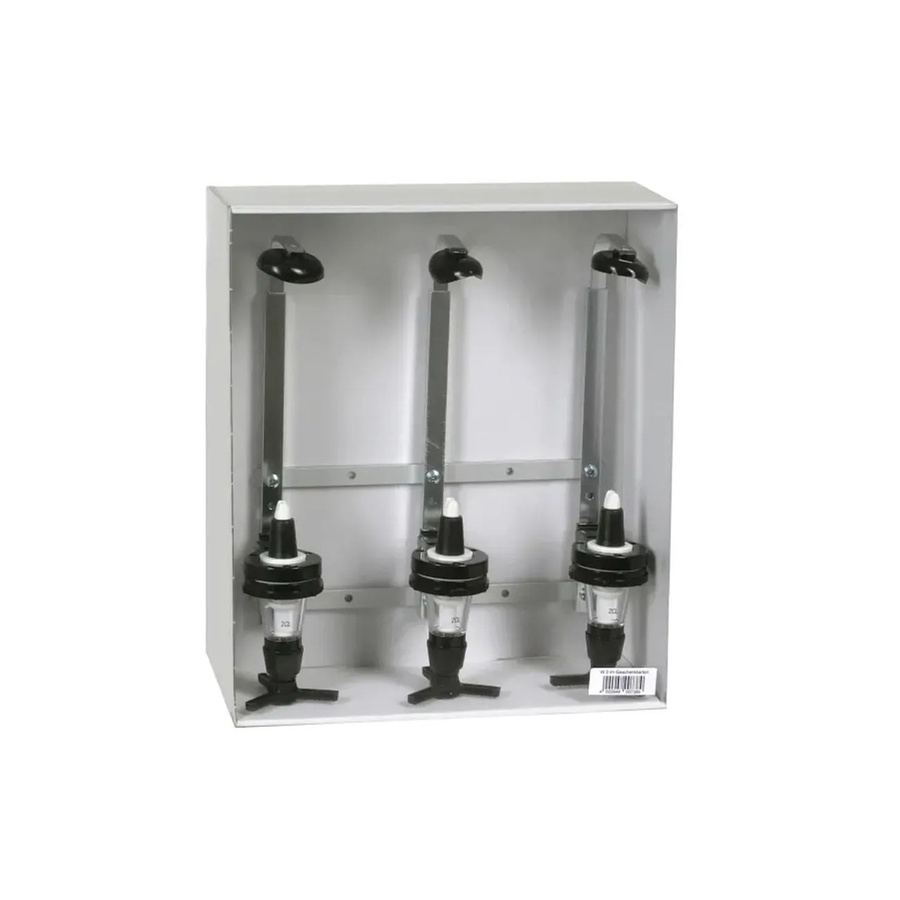 Ich-Zapfe Flaschenhalterung W3 für 3 Flaschen in Silber aus Metall, B/T/H: 28,0 x 16,0 x 9,0 cm - Bild 2