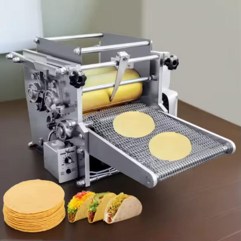 GUOHE Vollautomatische Tortilla-Maschine aus Edelstahl in Silber für die industrielle Herstellung von Mehl-, Mais-, Taco-, Roti- und Brotprodukten - Bild 3