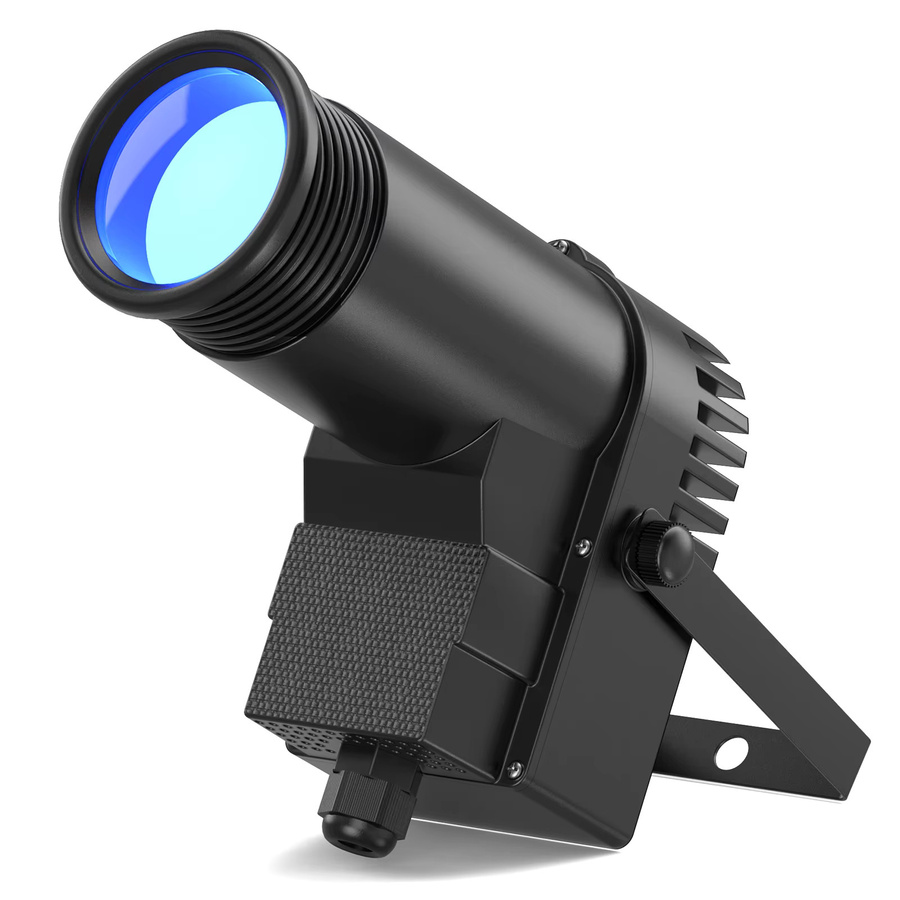 U'King 4er-Set RGBW LED Pinspot-Licht 30W mit DMX512 für DJ, Disco und Spiegelkugel, Schwarz - Bild 7