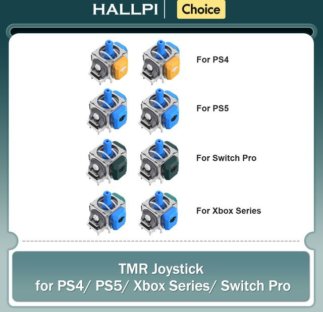 HALLPI TMR Elektromagnetischer Joystick als Reparaturersatz für Nintendo Switch Pro, PS5, PS4 und Xbox Series Controller - Bild 1