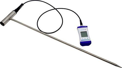 Senseca ECO 120-SoilTemp-1000 Temperatur-Messgerät mit Pt1000 Fühler in Blau und Edelstahl für den Bereich -50 bis +250°C - Bild 1