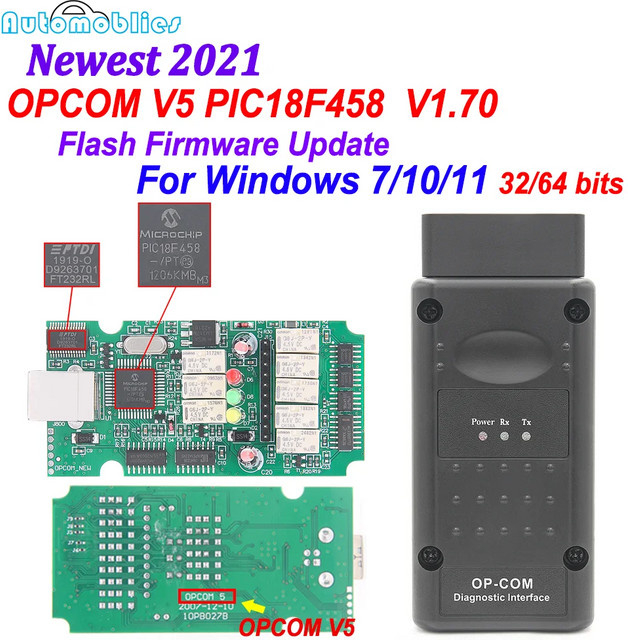 OPCOM V5 V1.70 OBD2 Scanner mit PIC18F458 FTDI Flash Firmware für Opel Auto-Diagnosewerkzeug - Bild 1