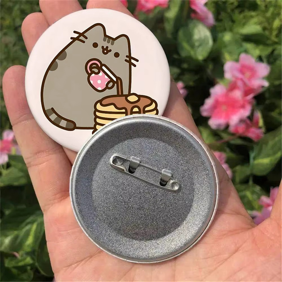 Brosche Kawaii P-Pusheen, Runde Anstecknadel - Bild 2