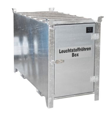 Leuchtstoffröhrenbox BAUER SL 200 aus Stahlblech, abschließbar und unterfahrbar, Farbe: Silber, B/T/H: 210 x 77 x 112,5 cm - Bild 1