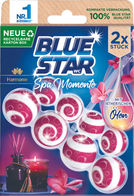 Blue Star Spa Momente Harmonie WC-Einhänger Duopack, 104g, mit ätherischen Ölen - Bild 1