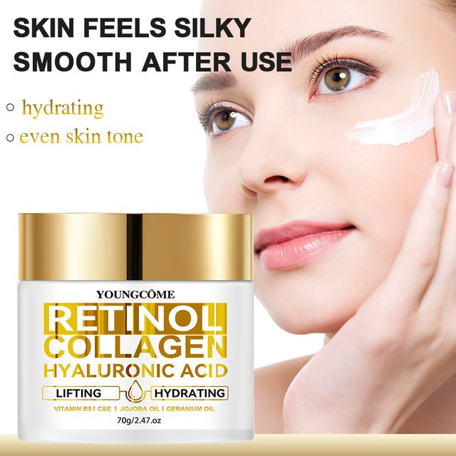YOUNGCOME Gesichtscreme mit Retinol, Kollagen, Hyaluronsäure, Unisex - Bild 1
