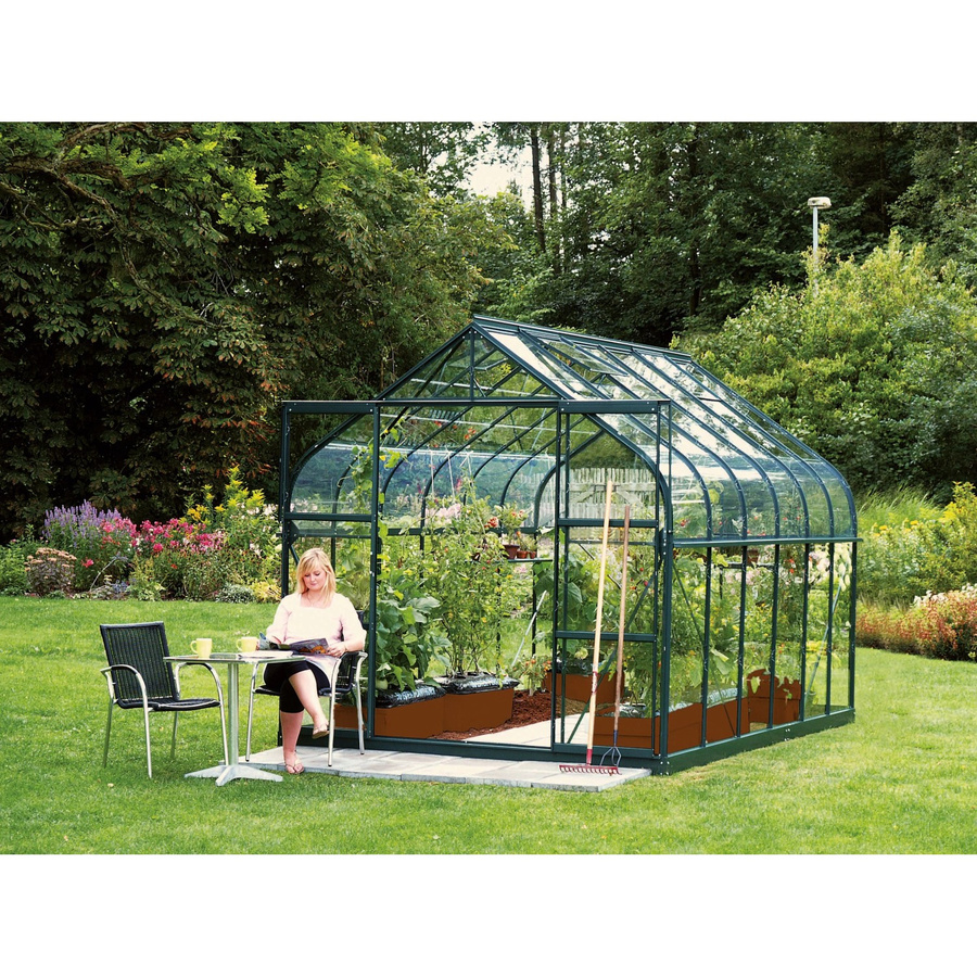 Vitavia Gewächshaus Diana 9900 Smaragd mit Fundament und Sicherheitsglas aus Aluminium - Bild 2