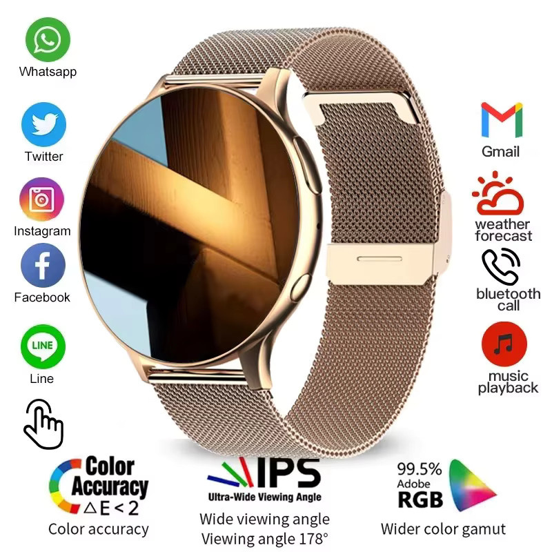 Ola Esporte Smartwatch mit Bluetooth-Anruffunktion, EKG-Monitor und Herzfrequenzmessung, wasserdicht, Schwarz - Bild 4
