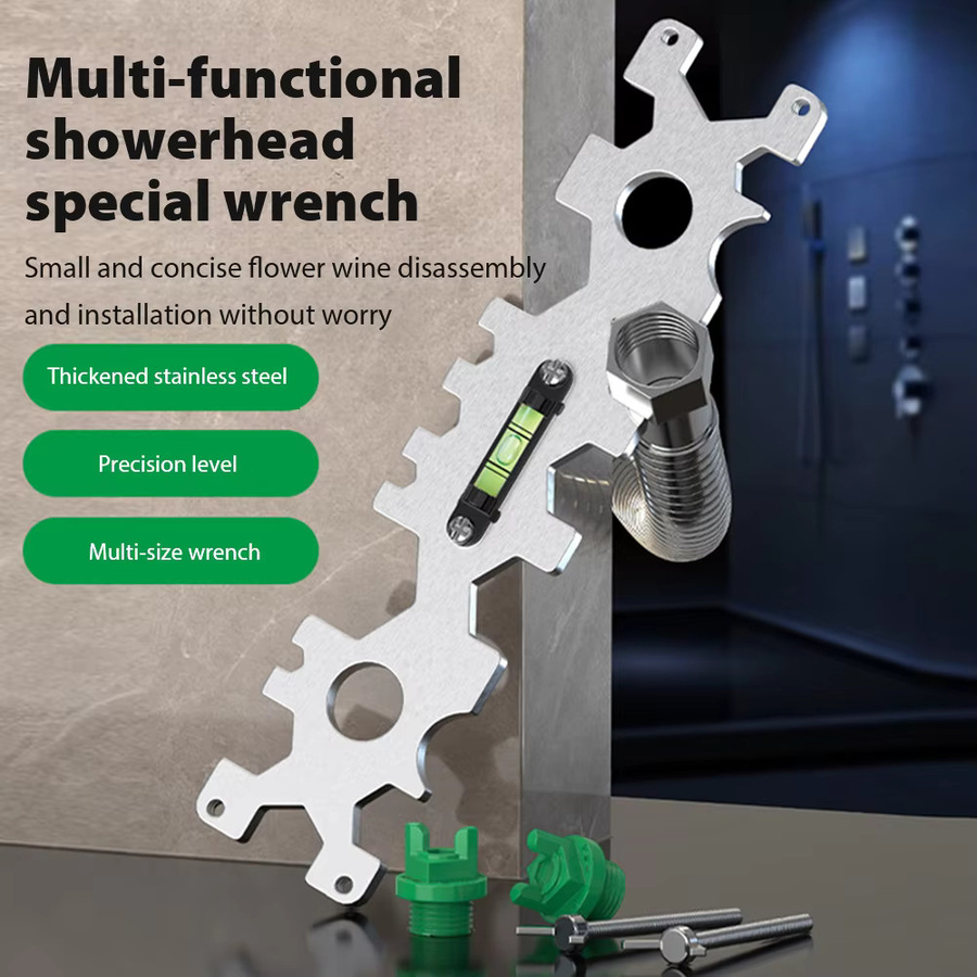 BAOLIAN 15-in-1 Multifunktions-Sanitärschlüssel mit Nivellierung und verstellbarer Funktion für die Installation von Badezimmerrohren und Reparaturen - Bild 2