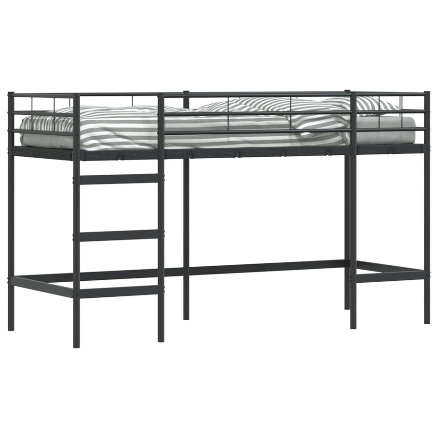 vidaXL Kinderloftbett aus Metall in Schwarz Matt - Bild 2