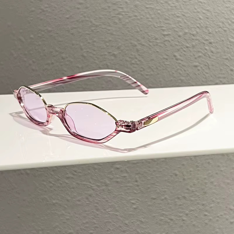 Auecmoi Sonnenbrille, Metall, Vollrand, oval, pink, Unisex - Bild 2