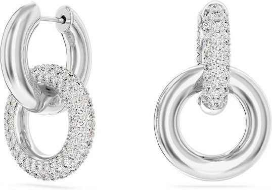 Swarovski Ohrringe, Rhodinierte Kristallohrringe, Silber, Damen - Bild 1