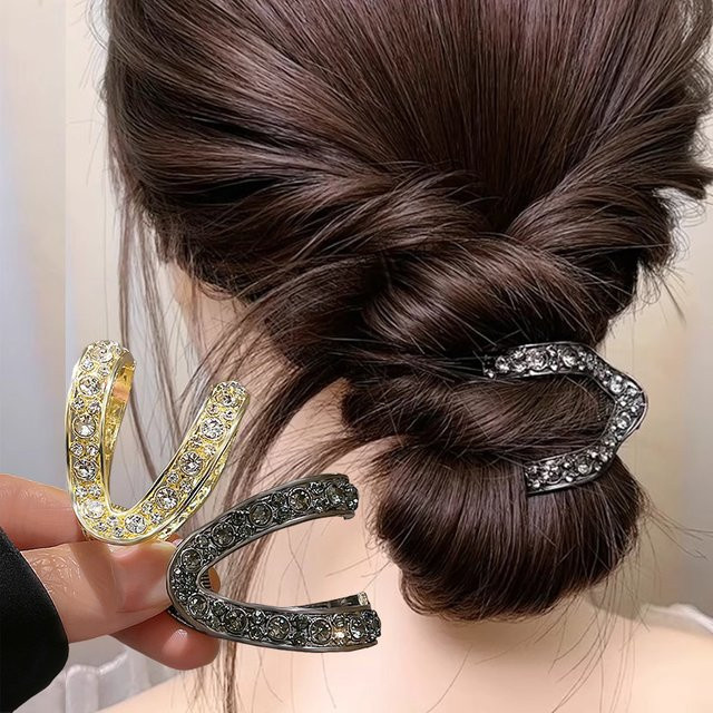 FORWOT Haar Clip Krabbe, Mini Strass, Metall, Damen - Bild 1