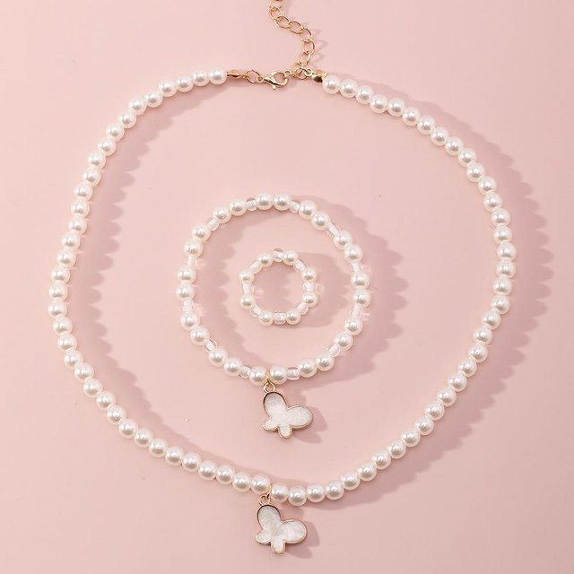 Lucky Star Jewelry Halskette, Schmetterling, Zirkonia, weiß, Kinder - Bild 1