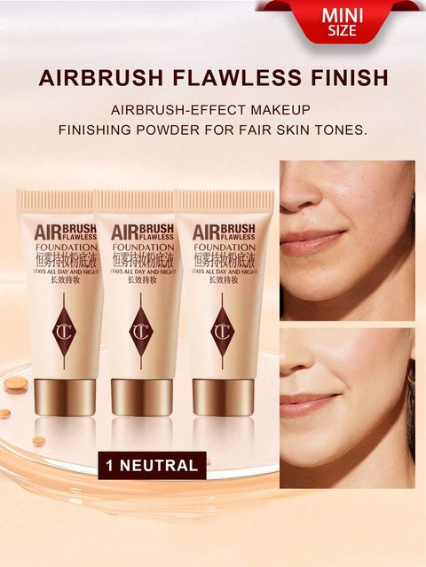 Charlotte Tilbury Airbrush Flawless Foundation, 1 Neutral, 3x 5ml, Matt - Bild 1
