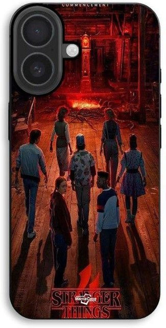 MANIACASE Handyhülle für iPhone 17 aus Silikon TPU mit Stranger Things Staffel 4 Design in Schwarz - Bild 1