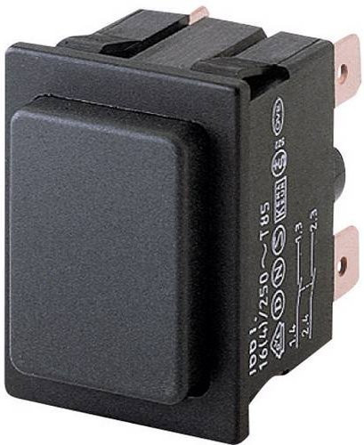 Marquardt Druckschalter 1661.0201 Schwarz 250 V/AC 16A 2 x Aus/Ein rastend IP40 L: 33 mm, B: 25 mm - Bild 1