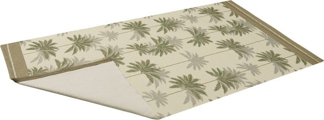 LIVARNO Teppich mit Palmen-Blättermuster, Multicolor, B: 80 cm, L: 150 cm, rutschfest - Bild 1