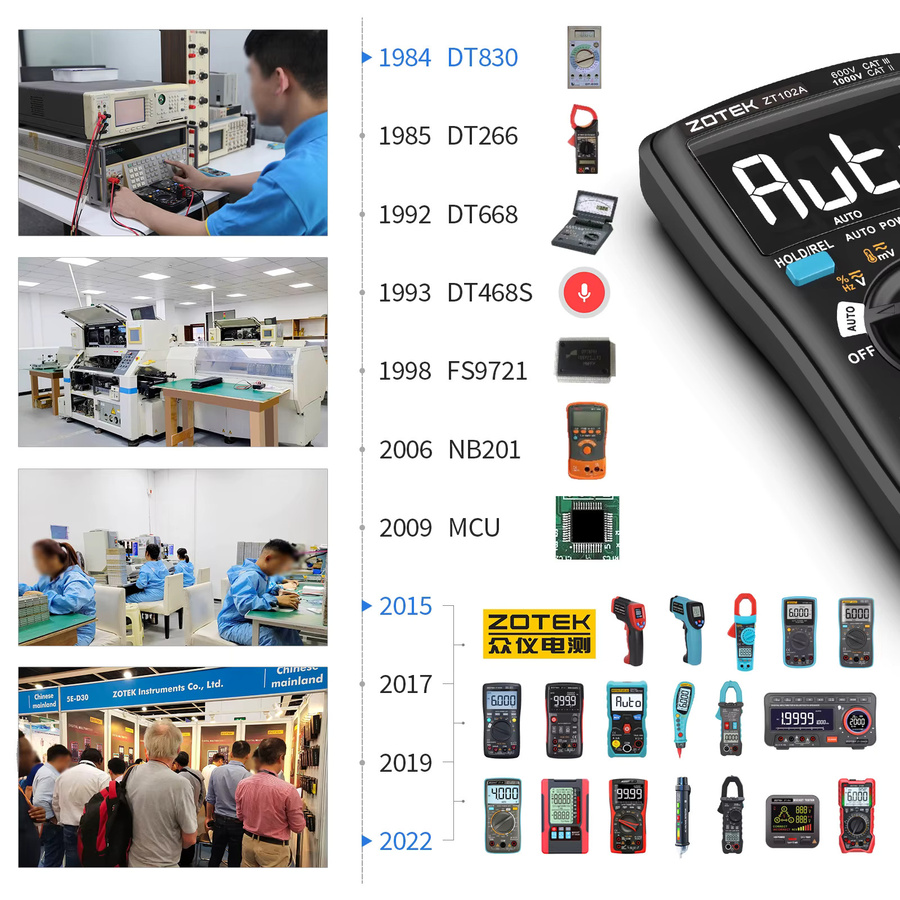 ZOYI Digitalmultimeter ZT-102A Smart Multimeter mit Auto Range und 6000 Counts in Schwarz - Bild 6