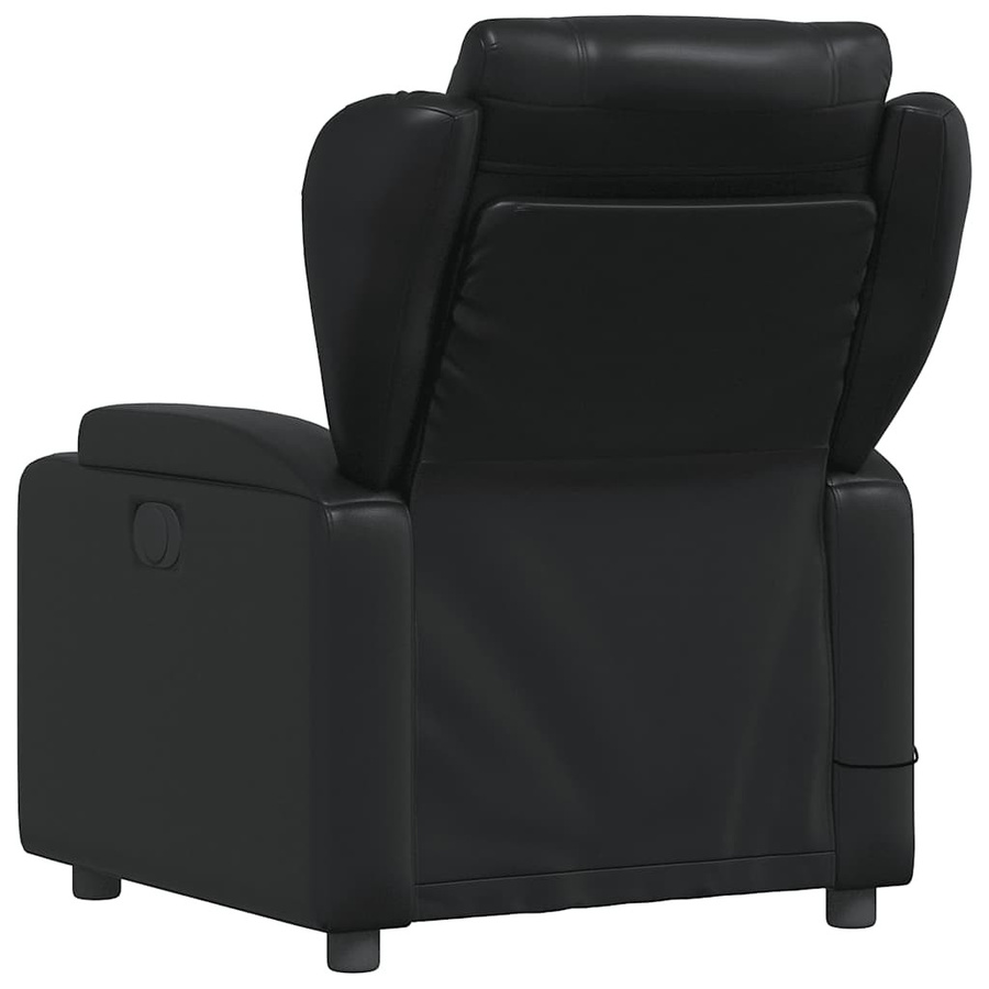 vidaXL Massagesessel mit Vibrationsfunktion und Liegefunktion in Schwarz aus Kunstleder - Bild 6
