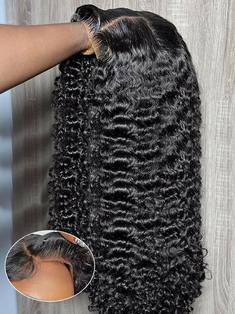 AMYTUD Echthaarperücke Deep Wave, 30-40 Zoll, Damen, Lockiges Haar - Bild 1