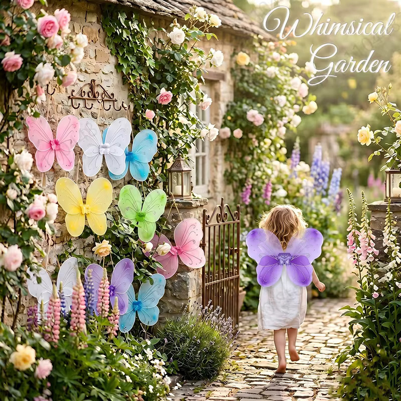 XMSJ Feenflügel Schmetterlingsflügel, Kostüm, 6–36 Stück, Bunt / Mehrfarbig - Bild 3