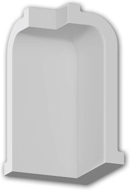 Profhome Decor Innenwinkel Eckelement 152819 Zierelement Modernes Design Weiß aus Kunstharz - Bild 1