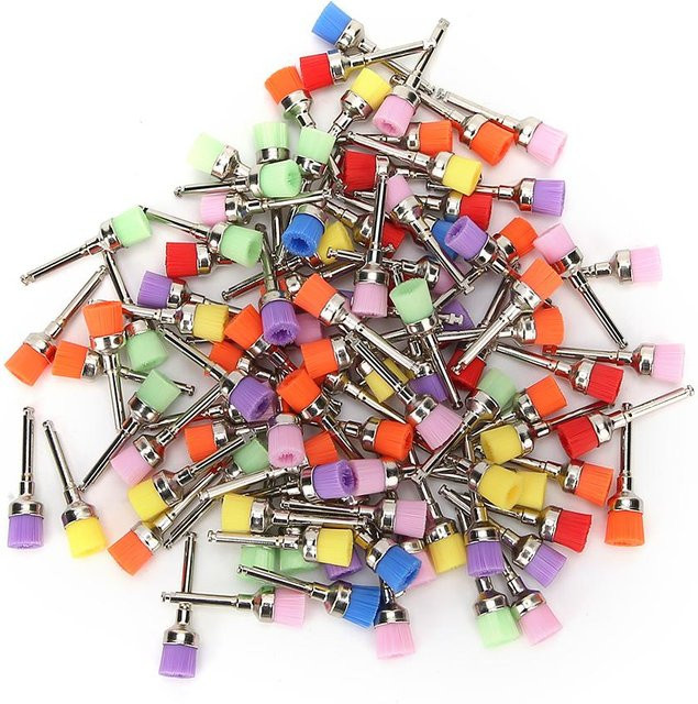 FunCouples Dental Polierbürste Nylon, 100 Stück, gemischte Farben - Bild 1