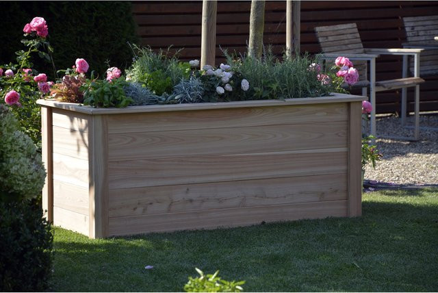 dobar Hochbeet aus Holz in Braun für den Gemüse- und Kräutergarten, B/T/H: 65 x 60 x 60 cm - Bild 1