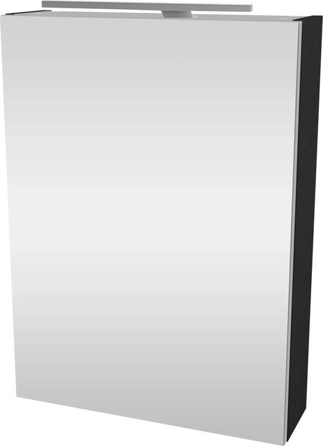 Fackelmann Spiegelschrank SBC Anthrazit mit Softclose-Türen und LED-Beleuchtung, B/T/H: 50 x 15,3 x 68 cm - Bild 1