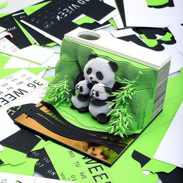 Gardenny 2027 3D Abreißkalender mit künstlerischem Papierschnitz-Design in Multicolour - Bild 1