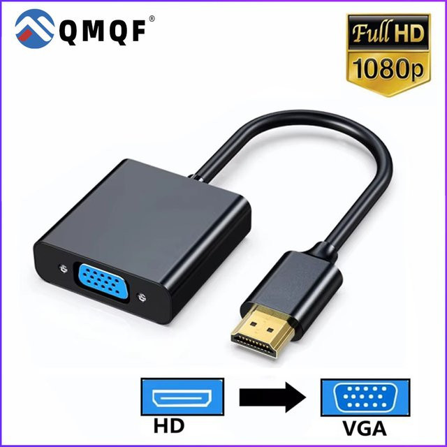 Vention HDMI zu VGA Adapter Kabel in Schwarz für PC, Laptop und Projektor mit 1080P Auflösung - Bild 1