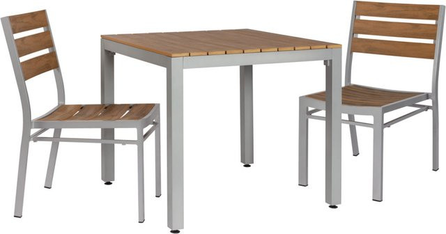 PULSIVA Outdoor-Sitzgruppe Resistance 3-teilig in Grau und Braun - Bild 1