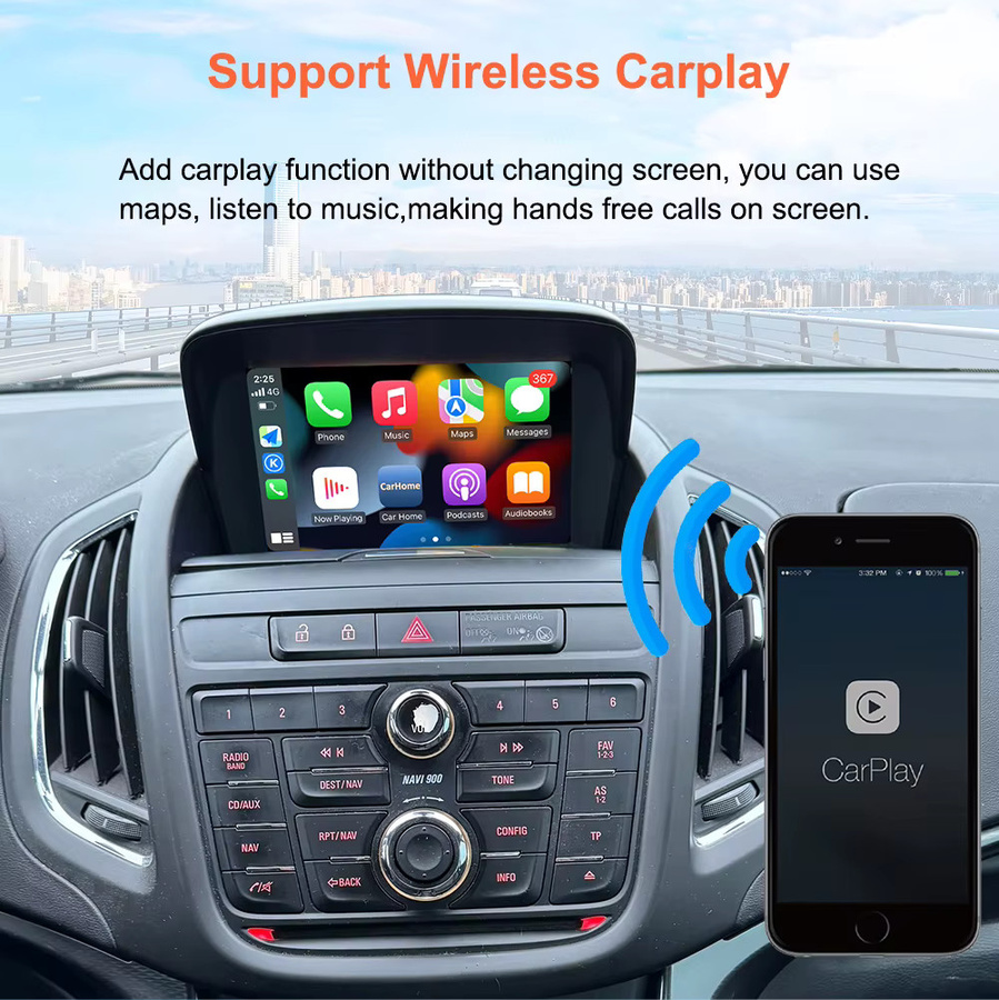 Bonroad Wireless CarPlay und Android Auto Interface Decoder Box mit Mirror Link für Opel Insignia Astra J Vectra Meriva B Zafira C Corsa in Schwarz - Bild 5