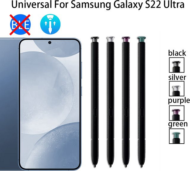 Samsung S Pen Stylus Stift für Galaxy S22 Ultra SM-S908B SM-S908U SM-S908W SM-S908N ohne Bluetooth in Schwarz und Lila - Bild 1