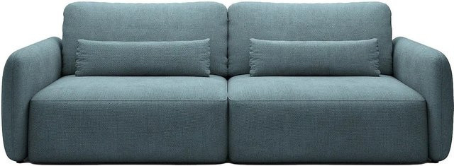 Schlafsofa VOPOZA in Blau mit Polsterung und Strukturstoff, Breite: 238 cm - Bild 1