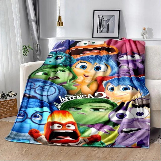 LumiRove Cartoon Geschenkdecke Alles steht Kopf, weiche Überwurfdecke für Kind und Erwachsene, Mehrfarbig, B/T: 100 x 150 cm - Bild 1