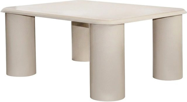 Couchtisch Zidila von Vente-unique in Cremefarben mit Metallgestell, B/T/H: 80 x 80 x 34 cm - Bild 1