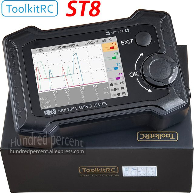 ToolkitRC ST8 Servo Tester, 8-Kanal, 4-Kanal Unabhängige Schnittstelle - Bild 1