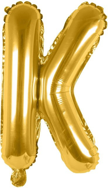 Rico Design Folienballon Buchstabe K in Gold, Höhe: 36 cm - Bild 1