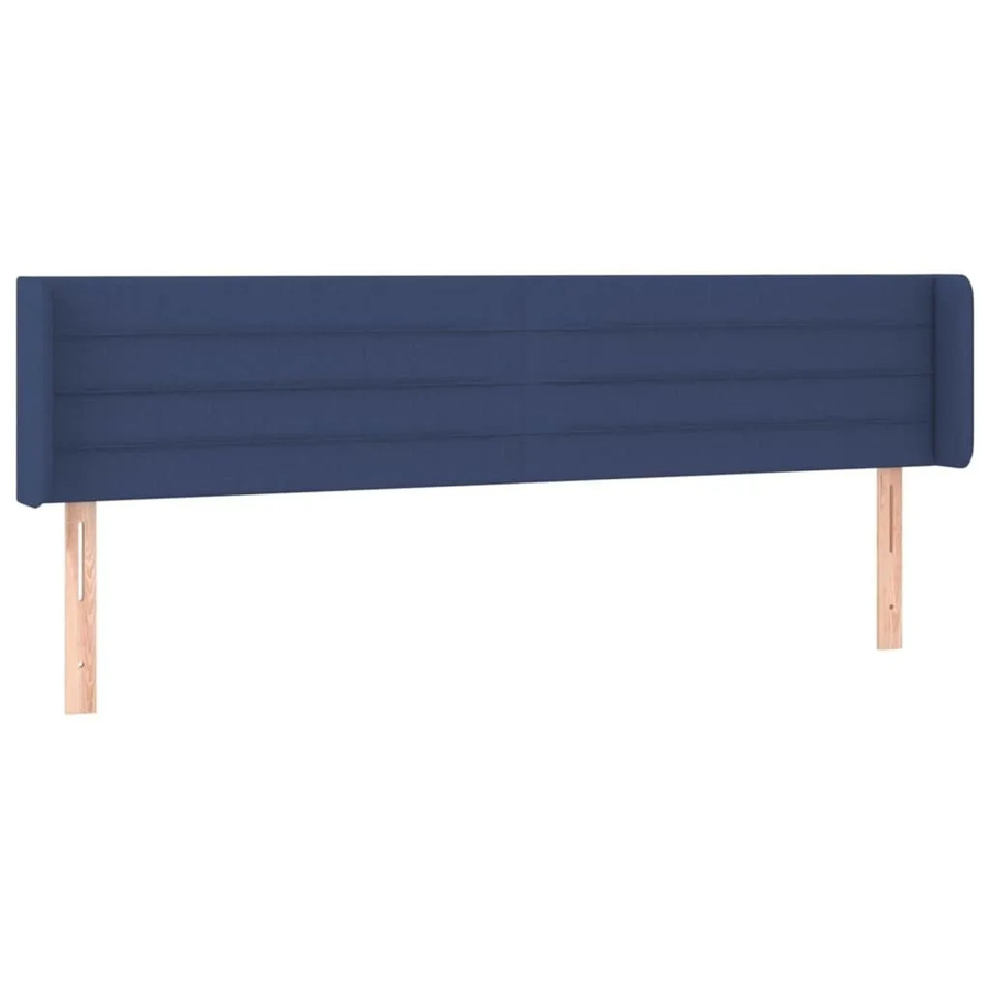 vidaXL LED Kopfteil Blau mit USB-Ladeport und integrierter Beleuchtung, B: 183 cm, T: 16 cm, H: 78-88 cm - Bild 2