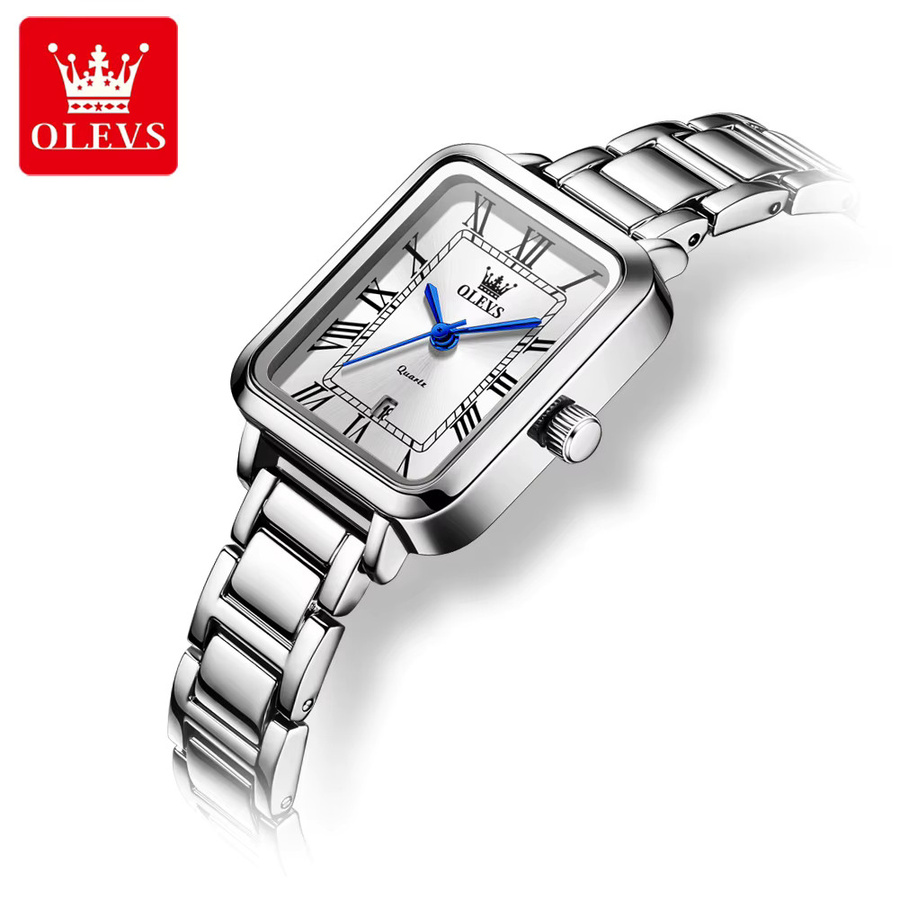 OLEVS Armbanduhr Quarz, Edelstahl, Weiß, Damen - Bild 6