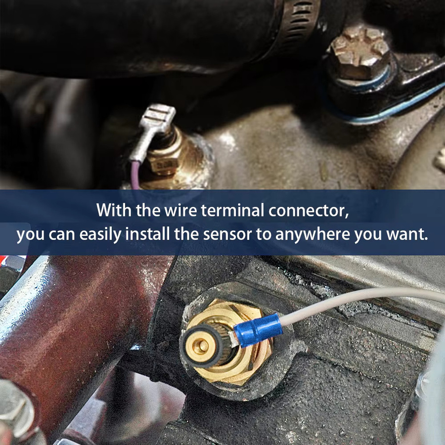 PQY Rennwagen Öltemperatursensor und Wassertemperatursensor VR-TSU01 mit 1/8 NPT Anschluss in Gold - Bild 3