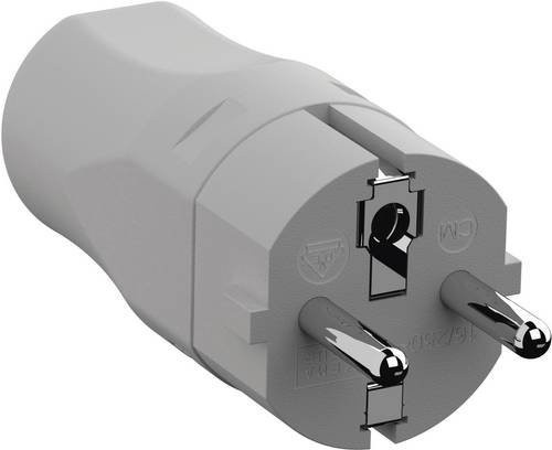 Bachmann 960.301 Schutzkontaktstecker aus Polyamid in Lichtgrau (RAL 7035) IP20 - Bild 1