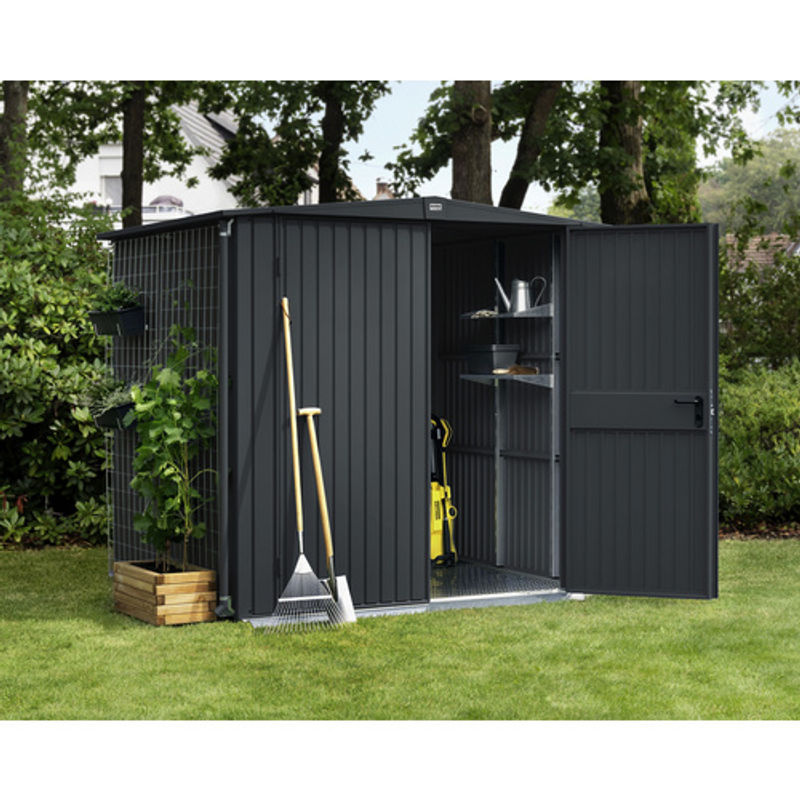 Ecostar Gerätehaus Trend-S aus Metall in Grau mit Doppeltür, B/H/T: 238 x 216 x 238 cm - Bild 2